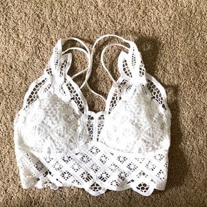 SHEIN white lace bralette